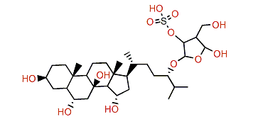 5a-Cholestane-3b,6a,8,15a,24-pentol 24-O-(a-arabinofuranosyl) 3-sulfate